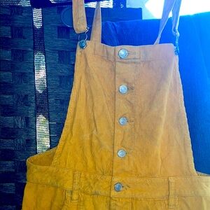 Yellow Corduroy Overalls
